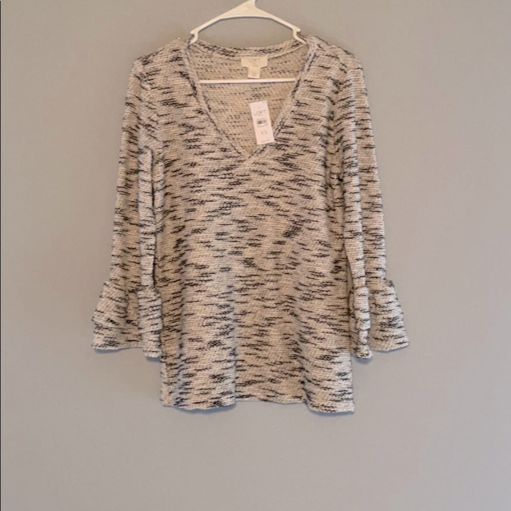 Loft outlet sweater with bell sleeve